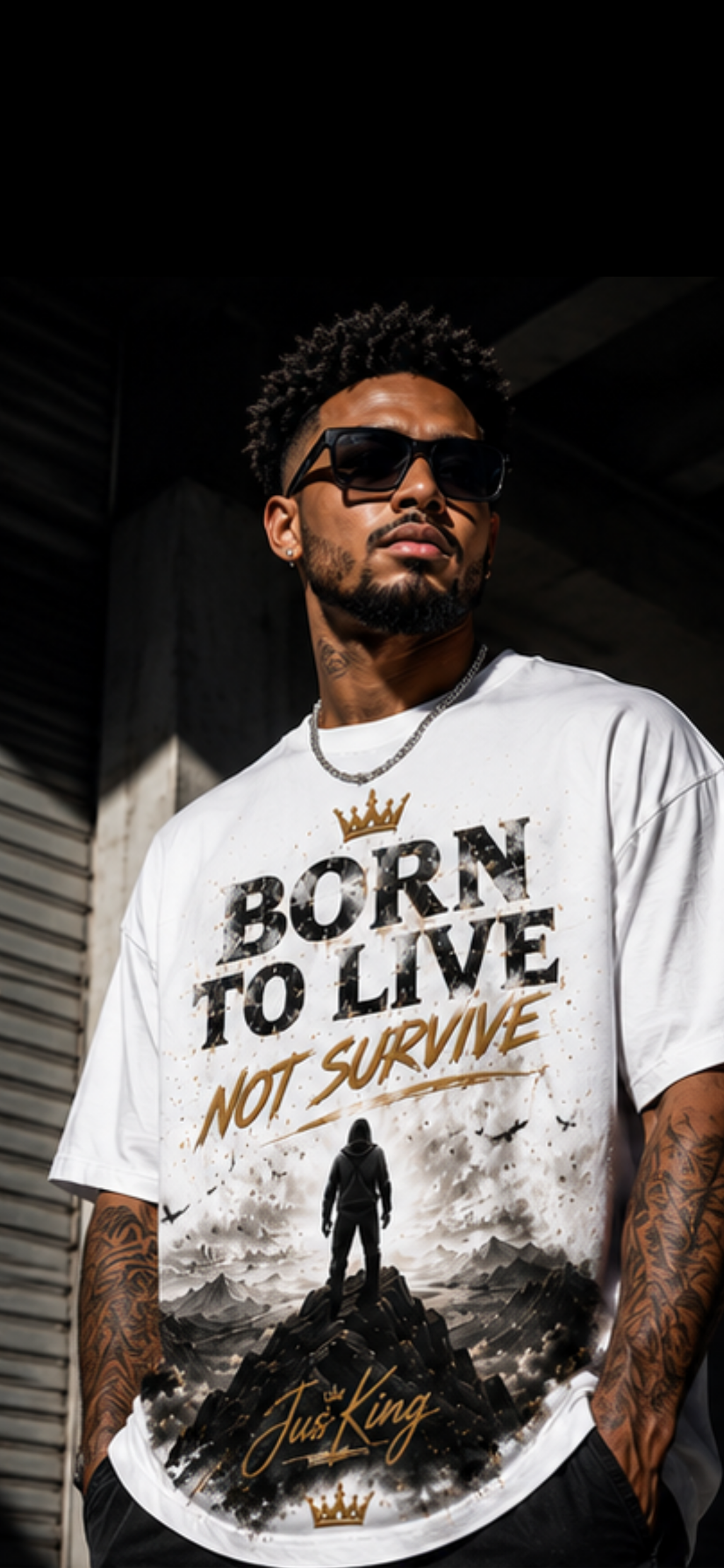 Born To Live, Not Survive Tee – White Edition